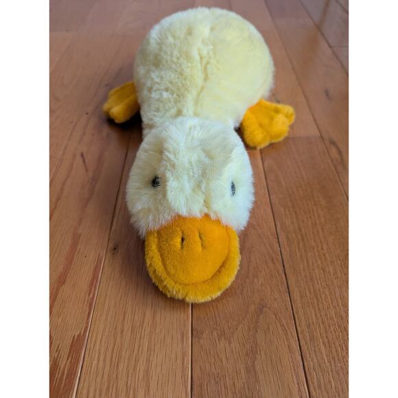 Vintage Chosun Duck Billed Platypus Plush Yellow Lays Flat Bean Bag Stuffed 16" - Picture 2 of 5